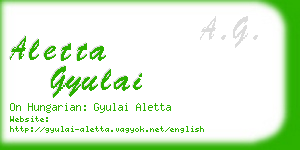 aletta gyulai business card